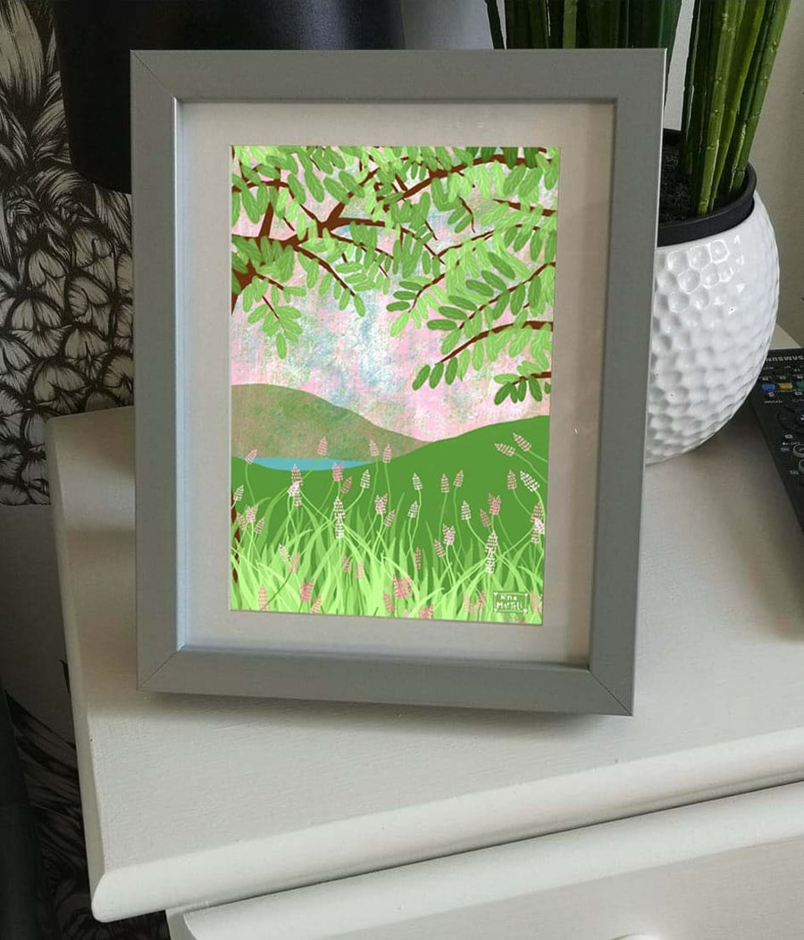 Spring Landscape. A4  Print by Nina Martell