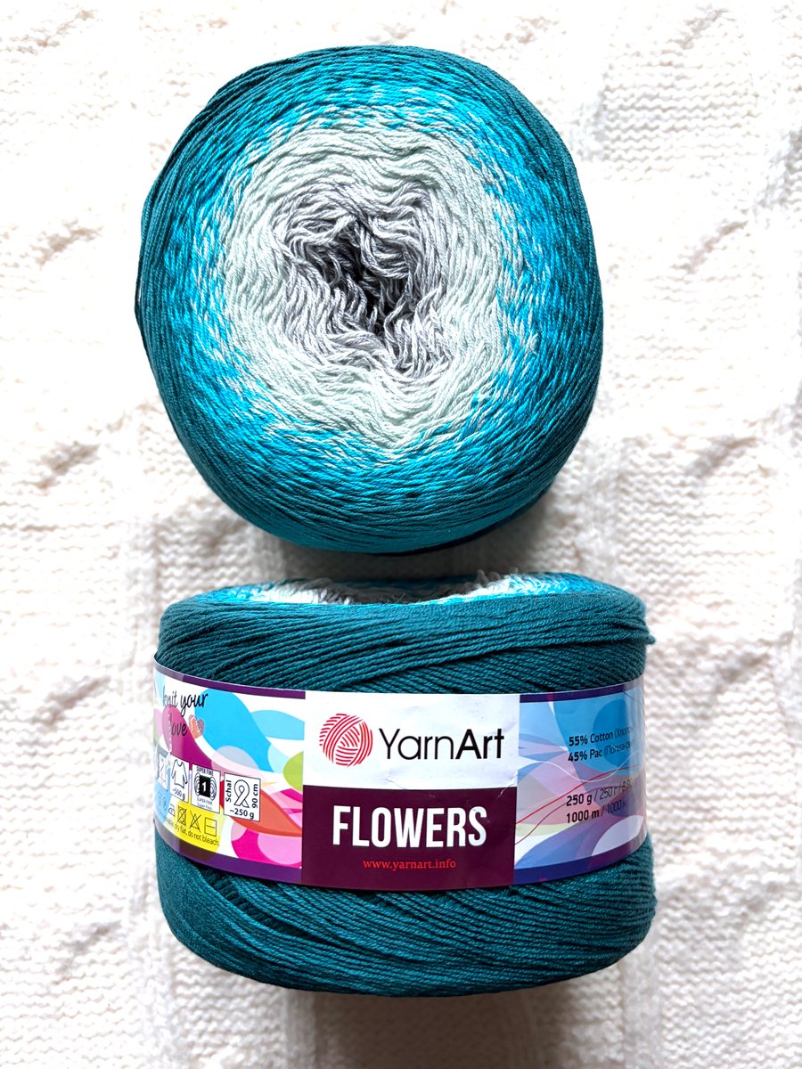 1 cake x 250g YarnArt Flowers Yarn Cake - Colour 289 : Cotton Blend