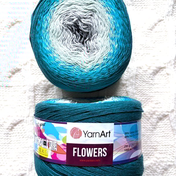 1 cake x 250g YarnArt Flowers Yarn Cake - Colour 289 : Cotton Blend