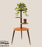 Mid Century Modern Royalexe™ 4 Tier Tera Plant Stand By Royale in Orange