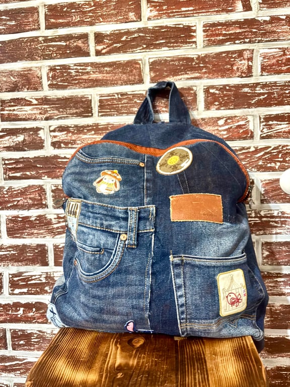 Handmade Denim Rucksack 