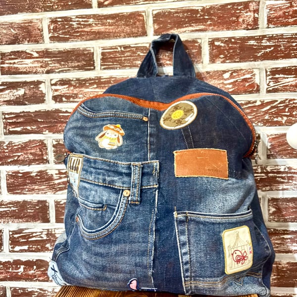 Handmade Denim Rucksack 