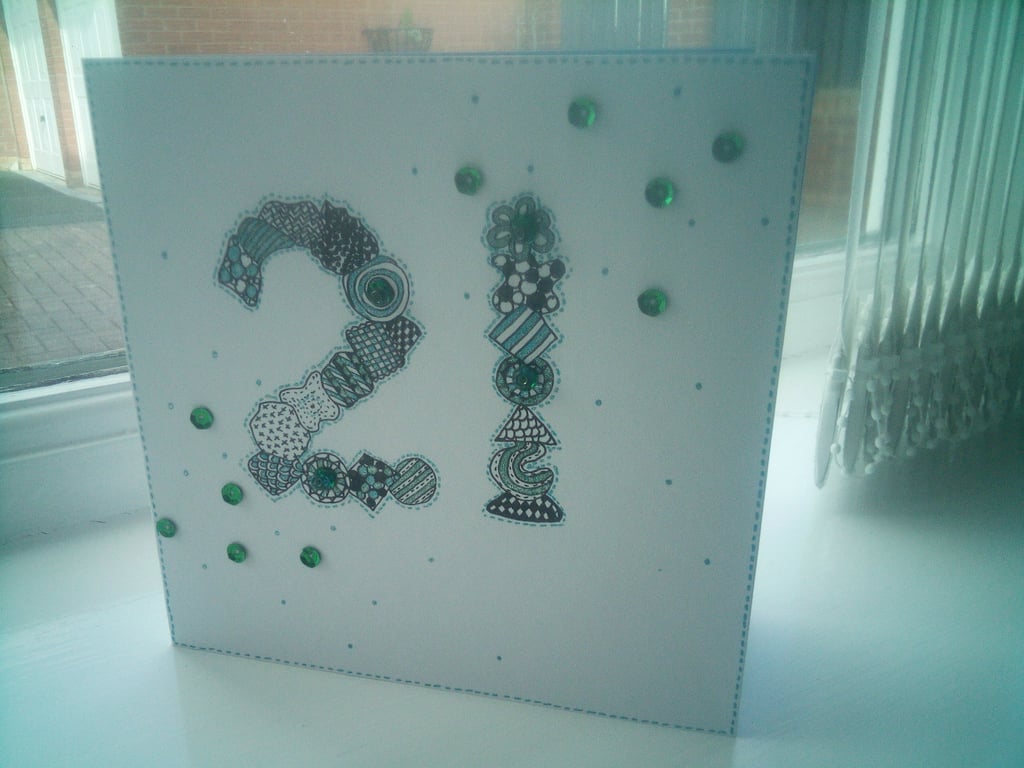 21st birthday card