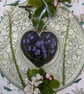 Bluebell hand-painted slate heart ornament - Image 4