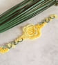 Yellow Rose Lace Bookmark in Shuttle Tatting - Image 5