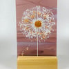  Dandelion Fused glass art and candle screen