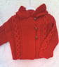 Child's Knitted Duffel Jacket, Winter Coat, Custom Make, Cabled Hooded Jacket - Image 7