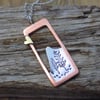 Copper and silver 'winter woodland walk' mixed metals pendant 