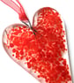 Fused Glass Red Heart - Image 1