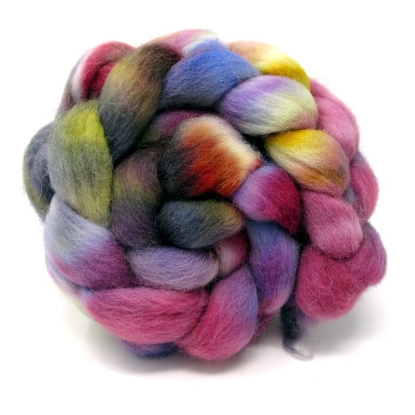 Hand Dyed Texel Combed Wool Top Roving TX12 100g 3.5oz Spinning Felting Fibre