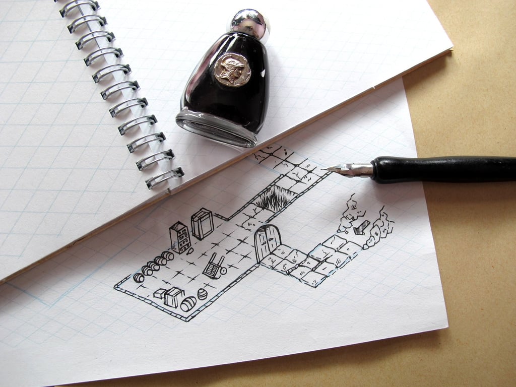 Isometric Map Drawing Notebook for TTRPG and DnD