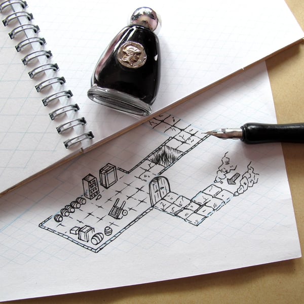 Isometric Map Drawing Notebook for TTRPG and DnD