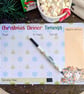 Reusable Christmas Dinner Timing Planner & Dry Wipe Pen - Cute Cat themed