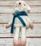 Tiny Mouse with Scarf Art Doll Blue - Image 7