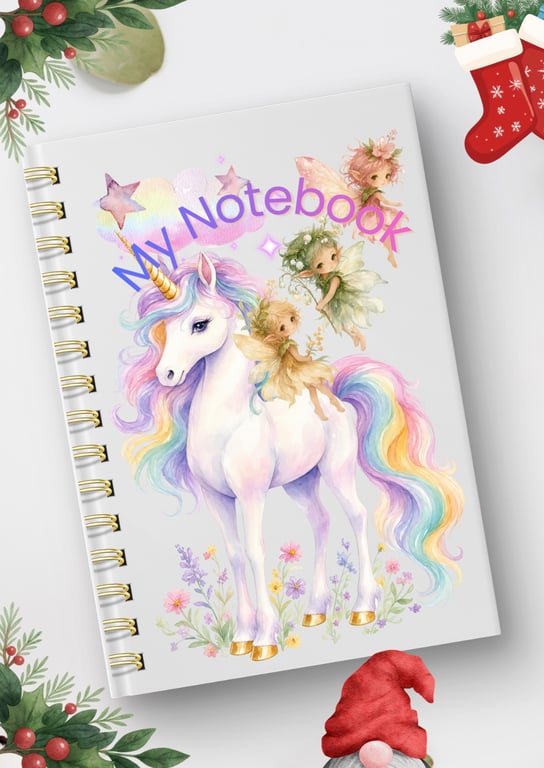 Unicorn and Fairies Notebook