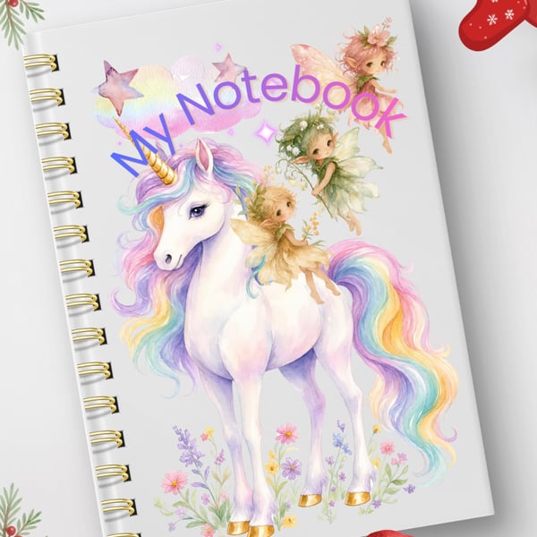 Unicorn and Fairies Notebook