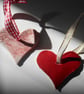Decorations, Red Heart Porcelain stoneware for a tree, window or Wedding Tables. - Image 1