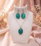 Handmade Teal Jewellery Set