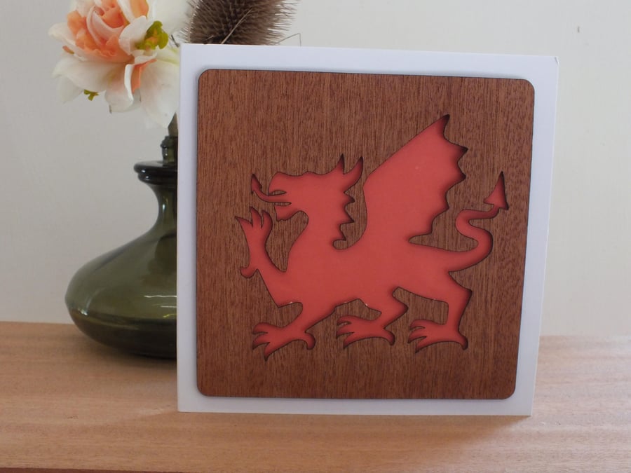 The "Red Welsh Dragon" Greetings Card 