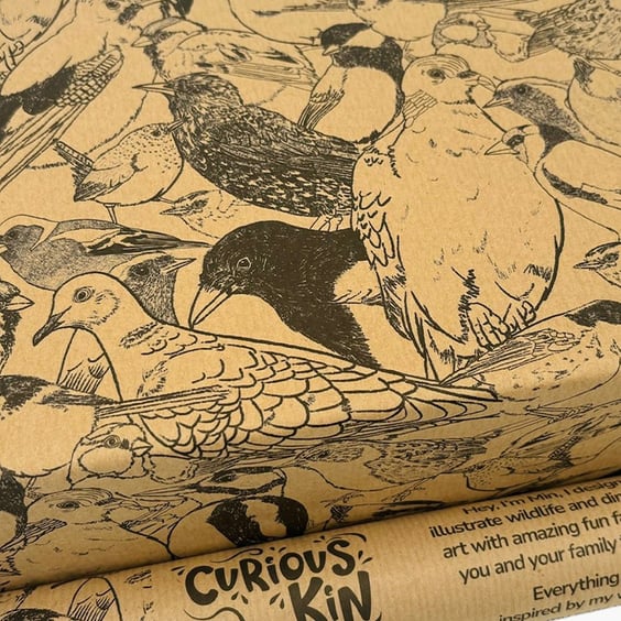 British Birds Eco Wrapping Paper