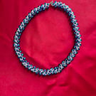 Handmade Royal Blue Beaded Necklace – A Sparkling Statement Piece