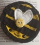 Felt bee bookmark,bookworm gift,childrens book gift,book accessory. - Image 1
