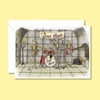 Skeleton Band Christmas Card - Funny Cartoon Alternative Xmas Card 