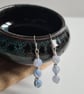Handmade 925 Silver & Light Blue Crackled Agate Drop Dangle Earrings Gift Boxed  - Image 7