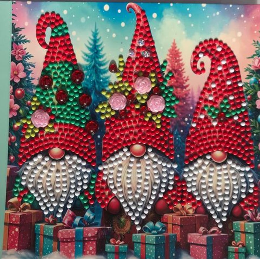 Diamond Art Card Christmas Awesome Gonks