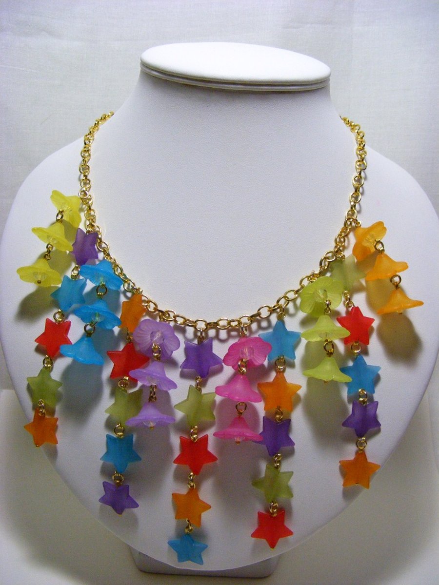 Stars and Flowers Necklace