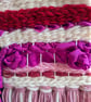 Hand Woven Pink Bohemian Wall Hanging - Image 6