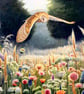 The Wildflower Owl Limited Edition Gicée Fine Art Print - Image 1