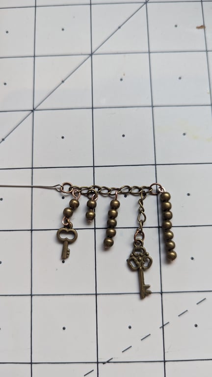 Glue Bottle Dangle Topper Stainless Steel Pin Jewellery