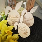 Wooden Baby Announcement First Easter Milestone, Photo Prop Plaque Social Media