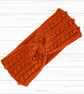 Crochet headband, ear warmer. Rust, copper twist ear warmer. Copper headband. - Image 7