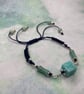 Navy macrame bracelet with amazonite stones - Image 2