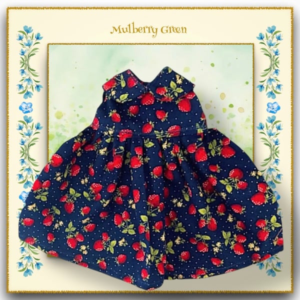 Navy Strawberries Dress 