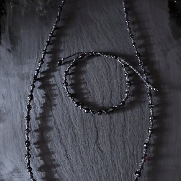 Men's Tourmaline set bracelet and 20inch necklace