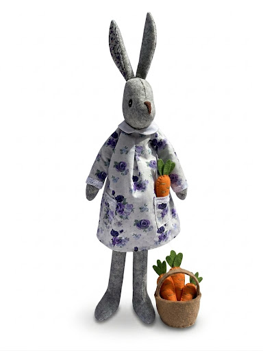 Luna Lapin Rabbit - Heirloom Rabbit - Handmade Wool Felt Bunny