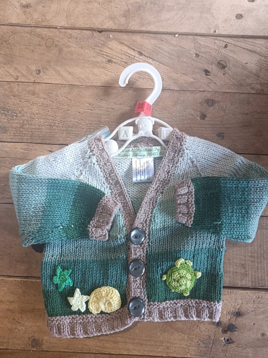 Childs cotton knitted cardigan Folksy