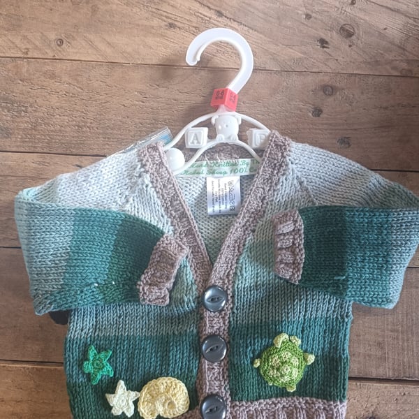 Childs cotton knitted cardigan 