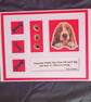 Dogs blank greetings card, basset hound, windows