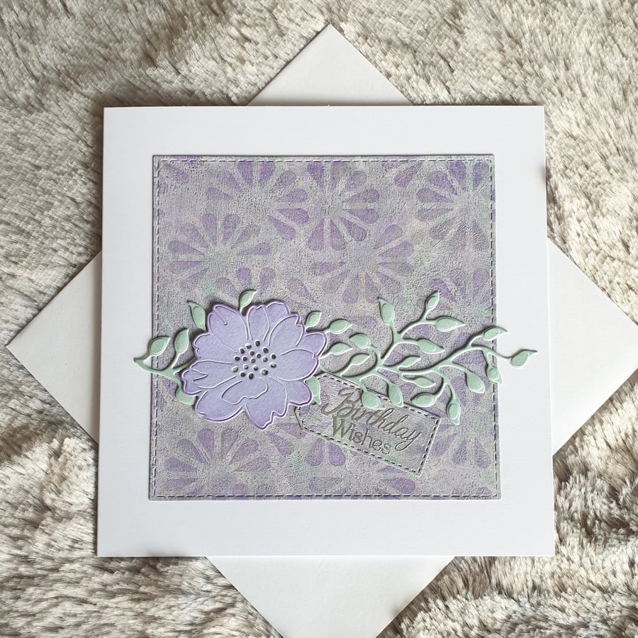 Lilac Birthday Card 