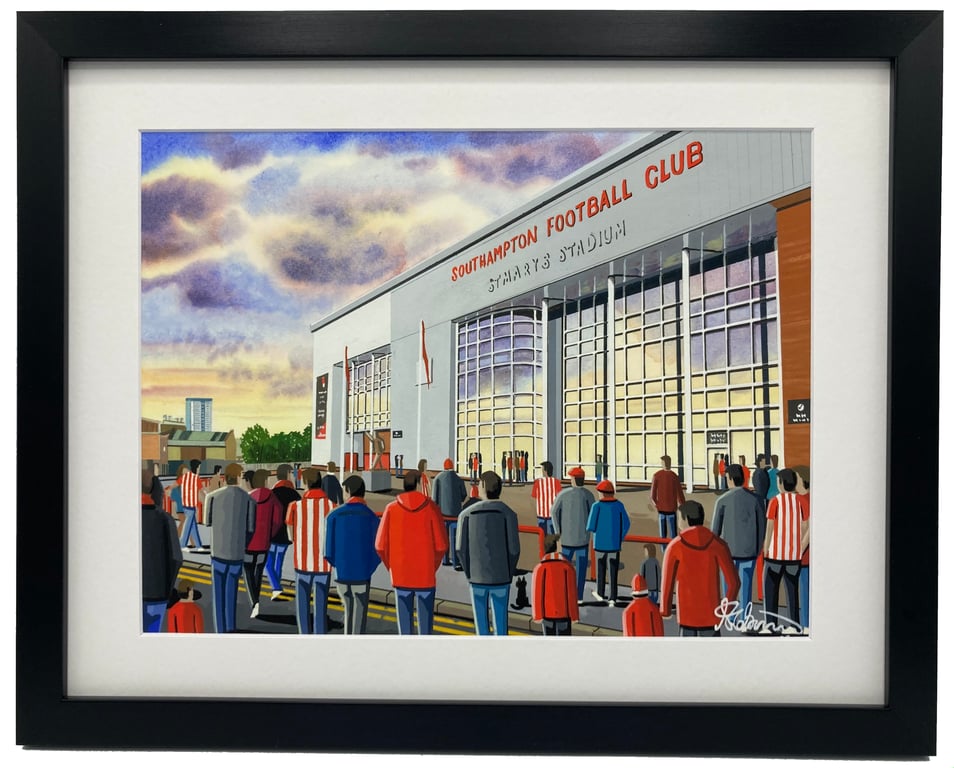Southampton F.C, St. Marys Stadium. Quality Framed, Football Art Print