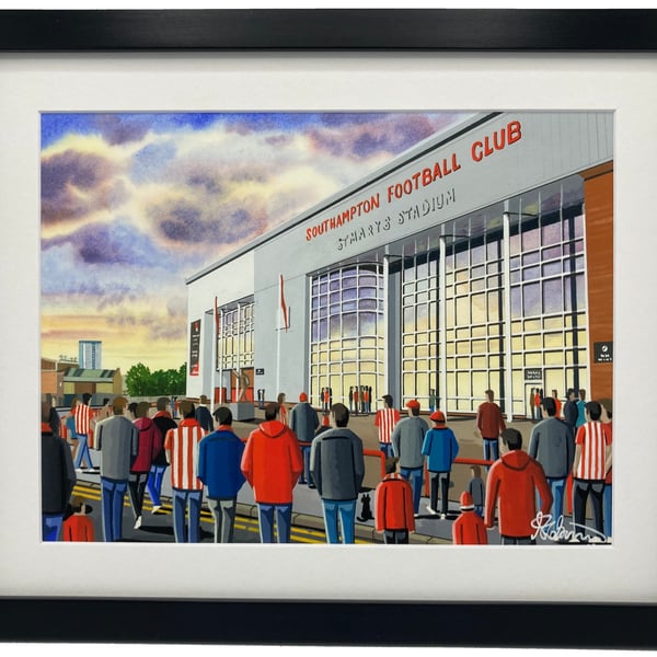 Southampton F.C, St. Marys Stadium. Quality Framed, Football Art Print