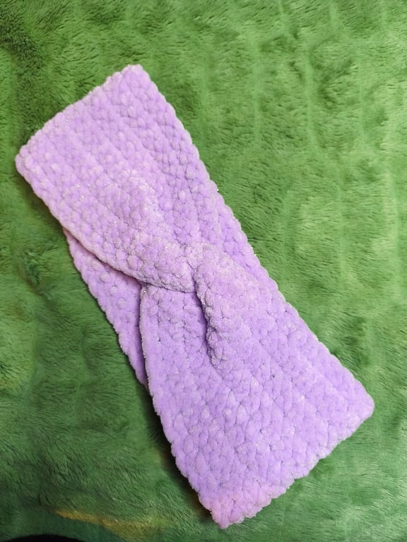 Light Purple Glitter Headband Ear Warmer