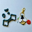 Bumblebee keyring or bag charm cutter set for polymer clay 