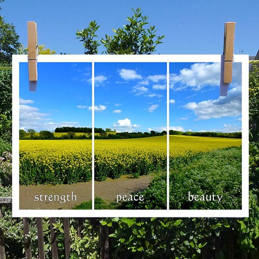 ‘Inspirational Sky Views’- A4 print: Strength, Peace, Beauty (Sunny Skies)