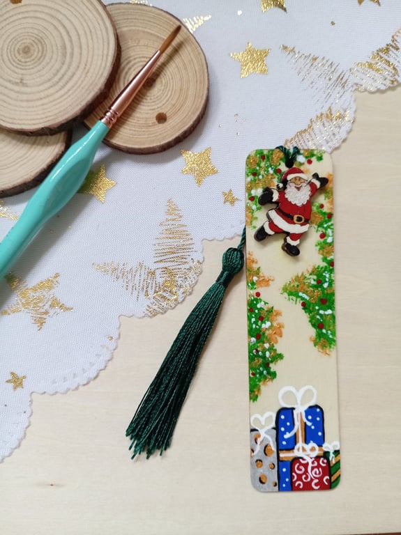 Santa clause Christmas bookmark