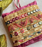A pretty batik lavender bag with Indian embroidered trim, scented gift